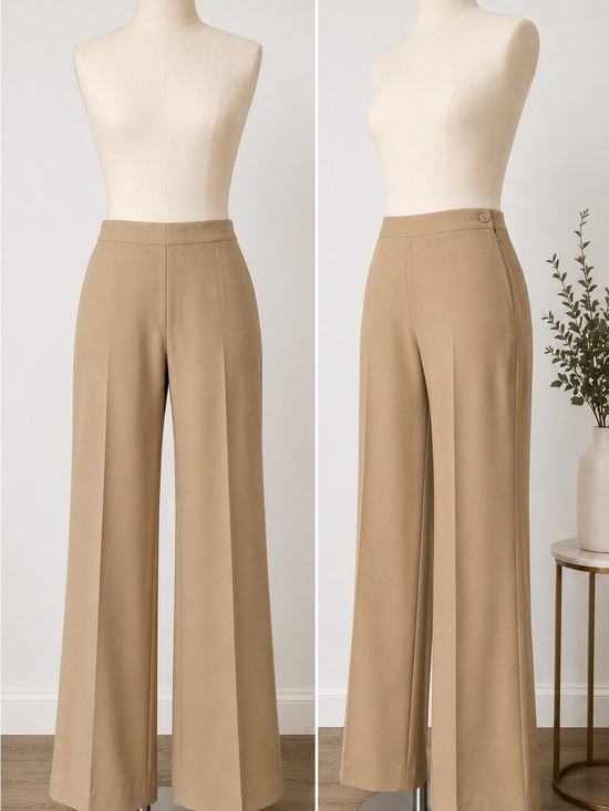 The Limited Pants - The Limited Stretch Beige Wide Leg Dress Pants- Long/inseam 33 inches